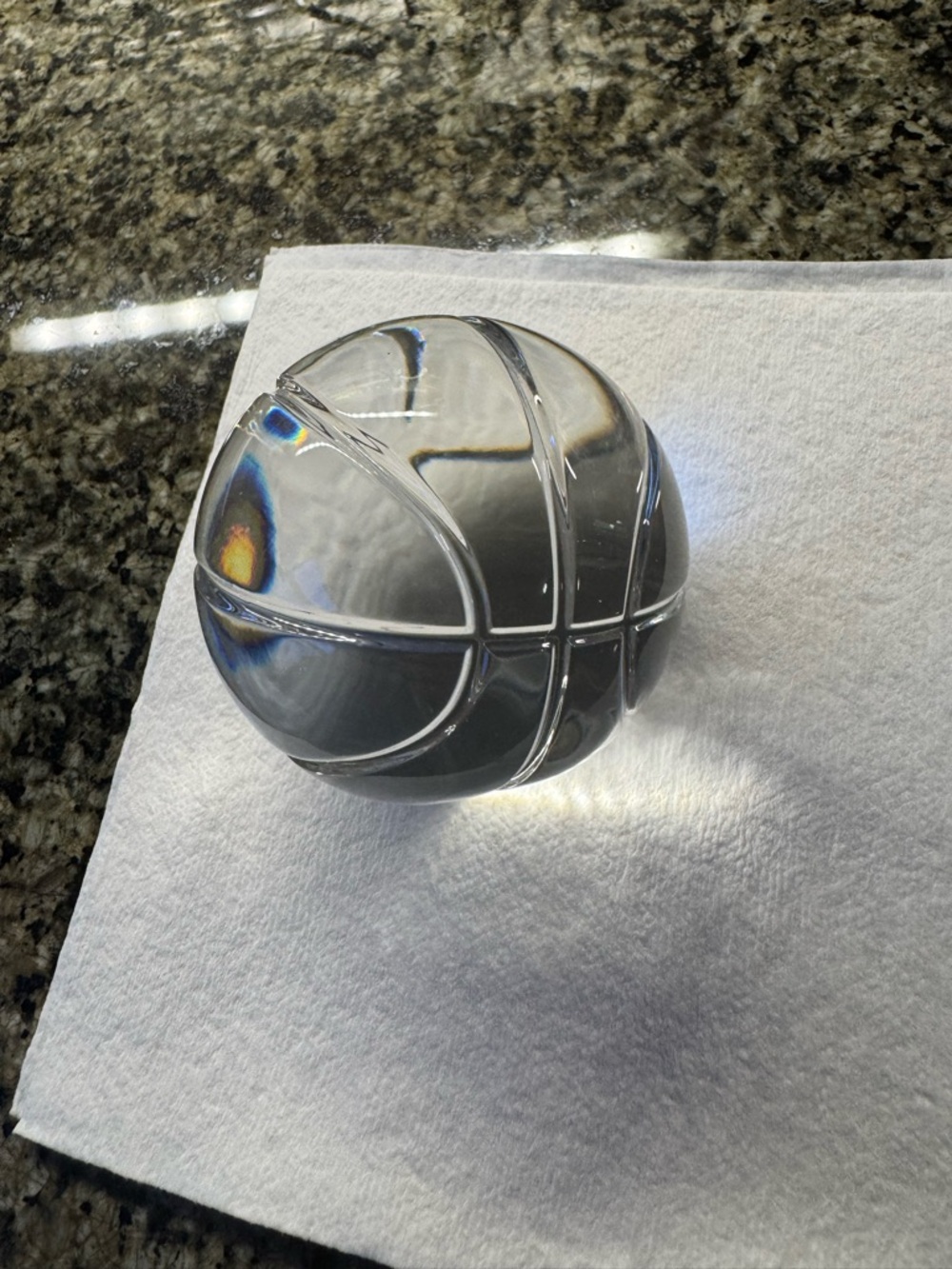 Tiffany & Co. Clear Crystal Basketball Décor